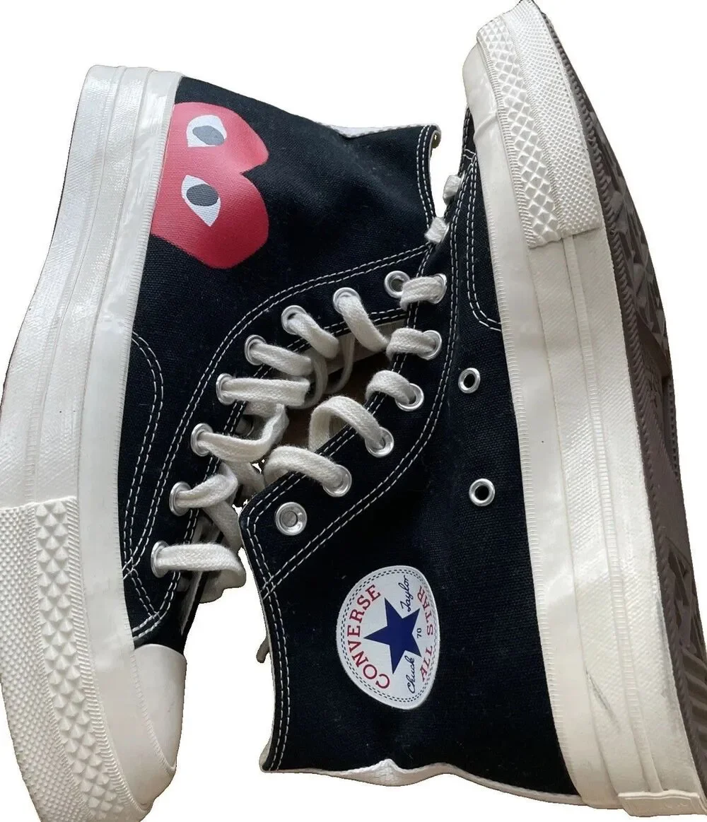 Converse Chuck Taylor All-Star 70 Hi Comme des Garcons PLAY Black 10 Women  NEW